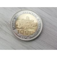 Узбекистан 1000 юбилейная чек. блеск с рубля