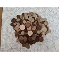 ЛОт монет СССР разных годов и номиналов, распродажа с рубля, около 300 штук
