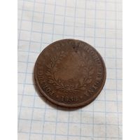 Португальская монета 1838 года