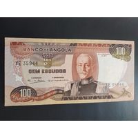 Ангола. 100  эскудо (образца 24.11.1972 года, подпись 7, P101)
