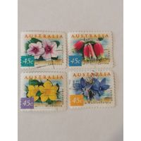 Полная серия марок "Цветы Австралии"