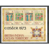 Британия в Индийском океане. Пасха. 1973г. St#50-53. Блок.