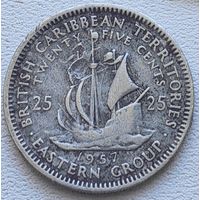 Карибы 25 центов 1957