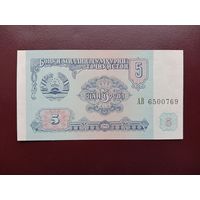 Таджикистан 5 рублей 1994 UNC