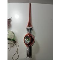 Ёлочная игрушка  -  Наконечник на ёлку . СССР  . Стекло .