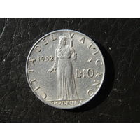 Ватикан. 10 лир.1952. С 20 копеек. Распродажа коллекции. Смотрите другие лоты.
