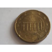Германия 2002A 20 евроцентов