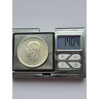 2 кроны Швеция 1945 года (Король Густав V (1908 - 1950). Серебро 400 пробы. В2 45633.