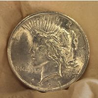 1 доллар 1924 Мирный США нечастый год! Яркий блеск