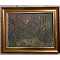 Гомонов В.К "Прыгожая Беларусь", 1992г. Холст , масло. Размер 24х32,5см.