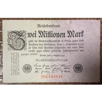 Банкнота 2 миллиона марок 1923 год. Веймарская республика