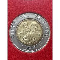 Ватикан 500 лир 1988 г.