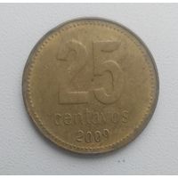 Аргентина 25 сентаво 2009_ KM# 110.1