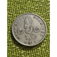 Новые Гебриды 10 франков 1967 г