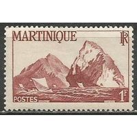 Мартиника. Прибрежные скалы. 1947г. Mi#243.