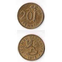 20 пенни Финляндия 1972 года