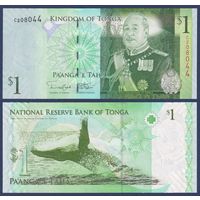 Тонга, 1 паанга 2009 г., P-37(2) (король Георг Тупоу V, кит), UNC