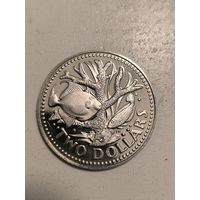 1977 2 dollars Barbados