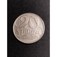 20 сантимов 1922. Хорошее состояние! С 1 рубля
