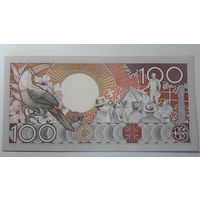 Суринам, 100 гульденов 1986 г. Серия E. UNC.
