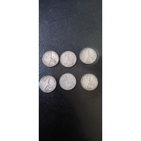 Коллекция 6шт полтинников
