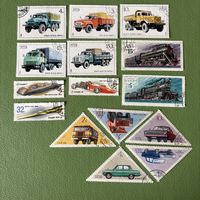 Машина поезд марки СССР 1986, 1979, 1980, 1971 гаш.