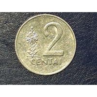 Литва 2 цента 1991          -2-