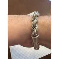 Браслет серебряный . 875 проба .   Вес 85.7 грамма