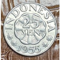 Монета 25 сен 1955 год. Индонезия