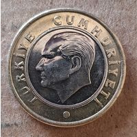 Турция 1 лира, 2021 г., KM# 1244