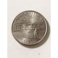 США 25 центов "Северная Каролина" 2001