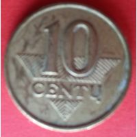 Литва 10 центов 1997
