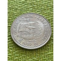 Португалия 100 эскудо 1987 г ( Мыс Кабо Баходор, корабль )