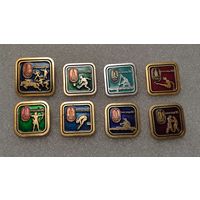 Лот значков Олимпийские игры Москва 1980,200 лотов с 1 рубля!!!