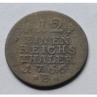 Пруссия. 1/12 таллера 1766 года. В.