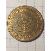 10 пфеннигов ФРГ 1994 год D