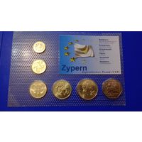 Кипр комплект монет 2004. 6 штук unc.