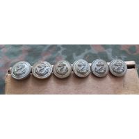 Пуговицы подводника Кригсмарин стекло 1942 г 6шт с рубля!!