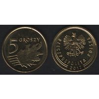 Польша y925 5 грош 2017 год (mw) (_брак(m1(0(2 наплыв