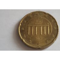 Германия 2002J 20 евроцентов