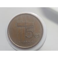 5 центов Нидерланды 1982   год  лот 42