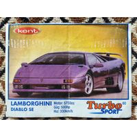 Вкладыш Turbo (Турбо) Sport (серия 1-70, Спорт, Blue), номер 60, Lamborghini Diablo SE. Возможен небольшой торг.