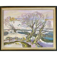 Поплавский Г.Г "Браславщина.Талая вода", 2008г. Холст, акрил. Размер 60х80 см.