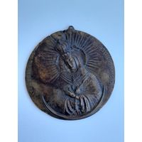 Медаль сувенирная "Остробрамская икона Божией Матери", бронза, ручная работа.