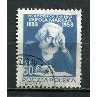 Польша - 1953 - Карл Маркс 60Gr - [Mi.795] - 1 марка. Гашеная.  (Лот 63Gu)-T4P3