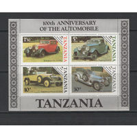 Танзания 1986** Ретро Автомобили Mi#BL53
