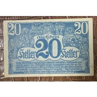 Геллеров Нотгельд Австрия, Линц 20 геллеров 1920 год