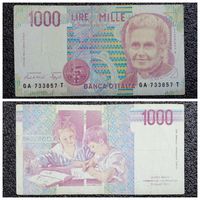 1000 лир Италия 1990 г. серия GA