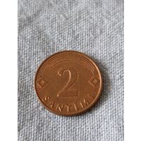 Латвия. 2 сантима 2000 года. (4)