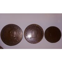Мексиканские медные монеты 1915г. Редкие